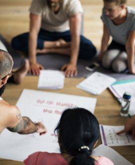 Yoga class concept